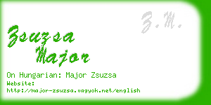 zsuzsa major business card